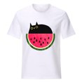 thumbnail image 4 of Puntoco - Camiseta de manga corta con estampado de gato pequeño de talla grande para mujer Puntoco Puntoco-4267, 4 of 7