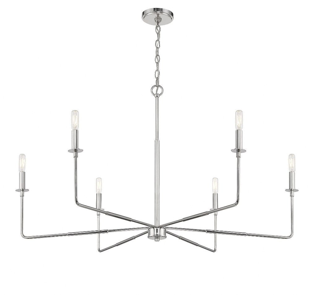 Bailey Street 6-Light Contemporary Matte Black Chandelier