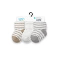thumbnail image 3 of Carter's Child of Mine Infant Unisex Chenille Foldover Cuff Socks, 3 Packs, Size Newborn, 3 of 3