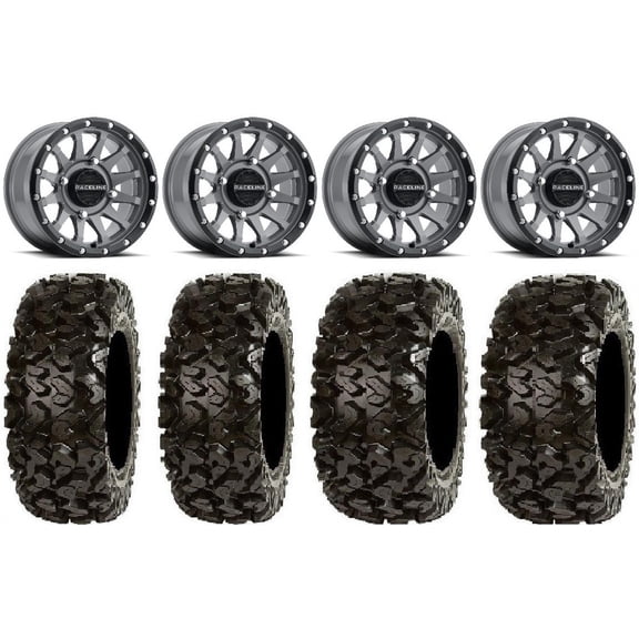 Raceline Trophy 14" Grey Wheels 27" Rip Saw Tires Polaris RZR XP 1000 / PRO XP / Ranger XP 900/1000