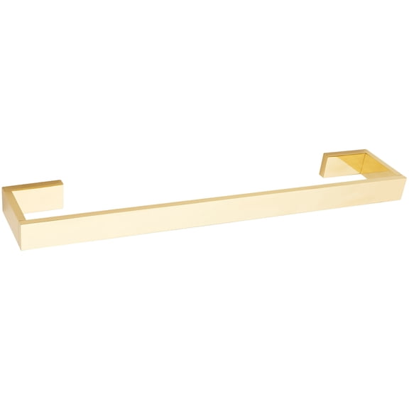 Alno A6420-24-PB Linear 24" Wide Solid Brass Modern Bathroom Towel Rod Bar - Brass