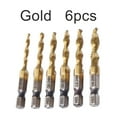 thumbnail image 2 of High Quality 6pc Hex Shank HSS Screw Spiral Point Thread American-Plug Hand Tap Drill Bits 6-32/8-32/10-24/10-32/12-24,1/4-20, 2 of 6