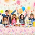 thumbnail image 5 of 3Pcs Butterfly Party Tablecloth Disposable Birthday Butterfly Table Cover Rectangle Plastic Waterproof Spring Flower Watercolor Pink Tablecloth Baby Shower Decorations Girls Party Supplies 54"x108", 5 of 12