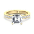 thumbnail image 2 of Manila - Moissanite Asscher Cut Lab Diamond Engagement Ring With Channel Set Sidestones, 2 of 3