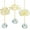 Gold&clear-3pcs, variant on Suncatcher Window Ornament Ball Prism Rainbow Maker Butterfly Decor Pendant Set for Garden
