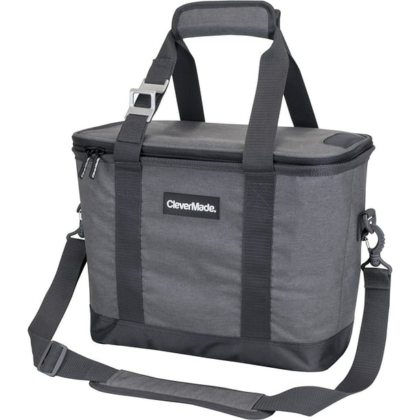 CleverMade Collapsible Cooler Bag with Shoulder Strap: Insulated ...