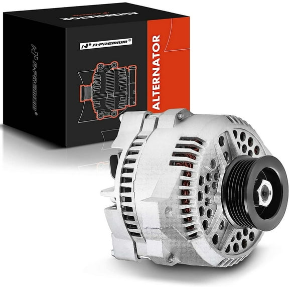 A-Premium Alternator Compatible with Ford Mustang 1994-2000, Thunderbird 1994-1997 & Mercury Cougar 1994-1997, V6 3.8L, 130A 12V CW 6-Groove Pulley, Replace# F4PU10346BA F4PZ10346B F4PZ10346BRM