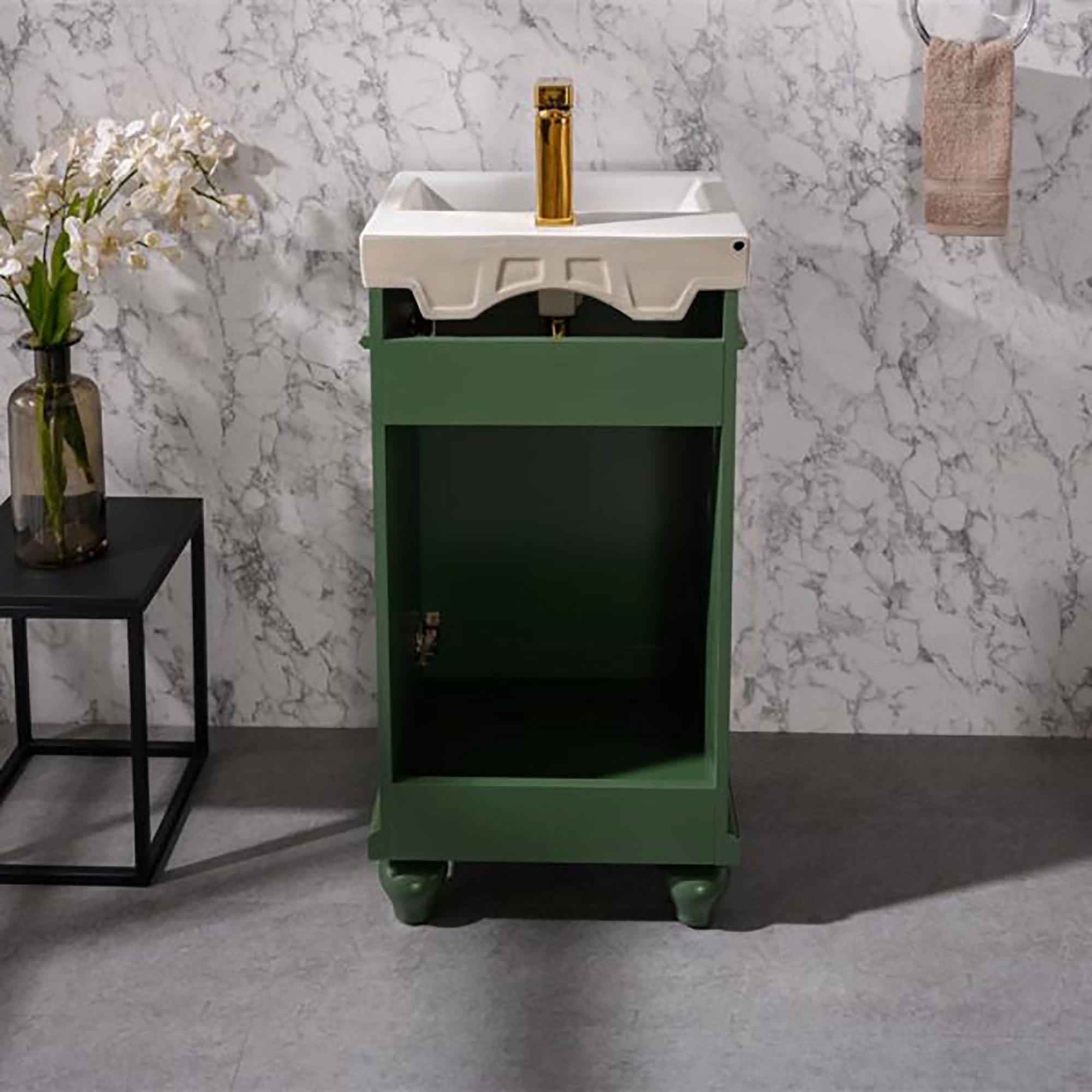 Furniture Indoor Home Decorative Bathroom, Washroom, Kitchen 18" Vogue Green Sink Vanity