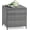 Grey, variant on SolaceHue Garden Outdoor Wicker Side Table, Small Storage Rattan Wicker End Table, Square Resin Coffee Table for Garden Porch Deck Living Room Backyard (Black)