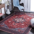 thumbnail image 3 of SAFAVIEH Serapi Raschelle Oriental Machine Washable Area Rug, Red/Navy, 5'3" x 7'6", 3 of 13