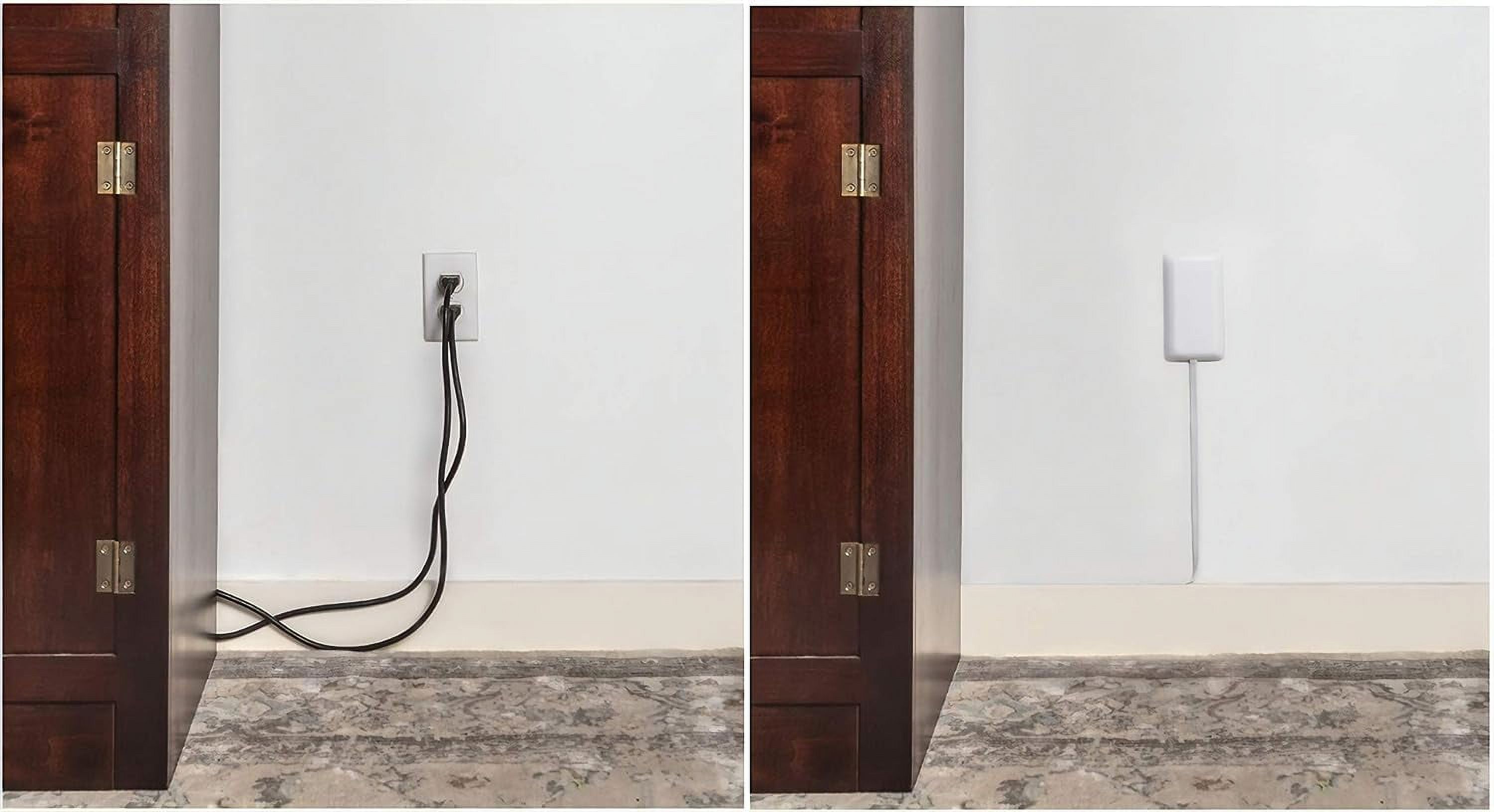 Sleek Socket Wall Outlet Concealer 3ft Flat Cord photo 2