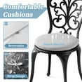 thumbnail image 4 of Withniture Patio Bistro Set 3 Piece Outdoor, All Weather Bistro Table and Chairs Set of 2 with Umbrella Hole Black, 4 of 10