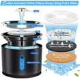 thumbnail image 3 of Cat Water Fountain oz/.L Stainless Steel Pet Water Drinking Fountain Water Dispenser with Intelligent Pump and LED Indicator for Water Shortage Alert Water Fountain for Cats and Dog, 3 of 7