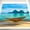 Window To Beach Hammock, variant on Elephant Stock Vitamin Sea Window Wall Art - Horizontal Canvas Wall Art - Living Room Wall Decor - Beach Canvas - Teal And Blue Decor - 12" x 8"