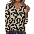 thumbnail image 5 of Xuniizn Womens Tops Women's Long Sleeve Tops Floral Tunics V Neck Blouses Fashion Casual Tops, Fall Clothes 2025, 5 of 7