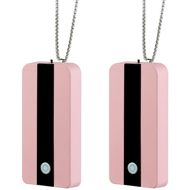 2 piezas Mini Purificador de aire portátil de iones negativos para llevar en la mano, purificador de aire portátil, collar purificador para niños y adultos, filtro de carbón activado HEPA para purific