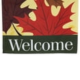 thumbnail image 5 of Northlight Maple Leaves 'Welcome' Fall Harvest Outdoor Garden Flag - 18" x 12.5", 5 of 5