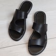 thumbnail image 5 of Agkizg Womens Indoor Outdoor Slides, Beach Walking Sandals, Solid Color Open Toe Flat Slide Sandals Comfortable Plus Size Casual Indoor Outdoor Beach Summer Slippers, 5 of 7