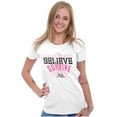 thumbnail image 4 of Breast Cancer Believe Survive Aware Women's Graphic T Shirt Tees Brisco Brands M, 4 of 5