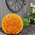thumbnail image 5 of Nrmvnmi Artificial Boxwood Topiary Ball, 12'' Faux Grass Balls Wreath Round Artificial Plants Grass Balls, Hanging Garden Topiary Balls, Front Door Garden Patio Living Room Decor (Orange), 5 of 5
