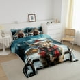thumbnail image 5 of Highland Cow Bedding Comforter Sets Queen Winter Christmas Bedding Set Adults,Xmas Rustic Farm Animal Comforter Set Farmhouse Cabin Quilt Duvet Bedroom Decor 3 Pcs, 5 of 7