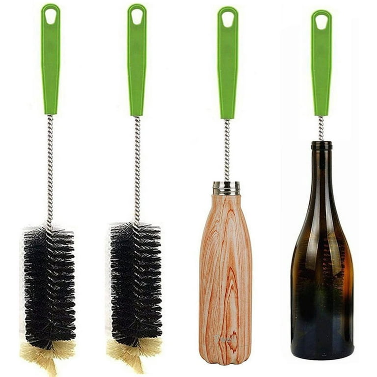 Long Bottle Cleaning Brush 17 inch Extra Long Brush for Washing Narrow Neck Beer, Wine, Tea Coffee Cup,Kombucha, Water Bottles,Decanter, Narrow Neck