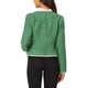 thumbnail image 3 of BLAZER CORTO DE OFICINA ABIERTO DE TWEED A CUADROS PARA MUJERES INSPIRADOR CHIC TALLA XS VERDE, 3 of 6