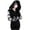 Black, variant on Honeeladyy Sales Online Womens Gothic Hooded Jackets Coats Cardigan Vintage Moon Printed Punk Goth Hoodie Plus Size Sweatshirt Cloak