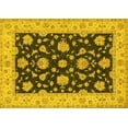 thumbnail image 1 of Ahgly Company Machine Washable Indoor Rectangle Persian Yellow Traditional Area Rugs, 8' x 12', 1 of 4