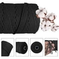 thumbnail image 4 of Macrame Cord 3mm x 109 Yards,Jute Twine 3mm Natural Macrame Cotton Rope, Macrame Rope Soft Cotton Cord Craft Rope Macrame Yarn for Plant Hanger Wall Hanger(Black), 4 of 8