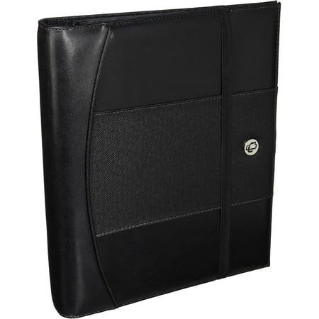 Case-it 1-Inch D-Ring Executive Zippered Padfolio with Removable 3-Ring Binder, Black (LL-Pro-126)