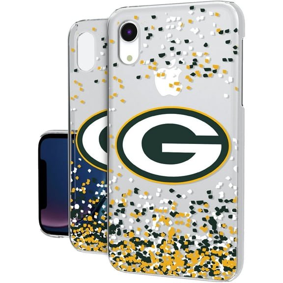 Green Bay Packers iPhone Clear Case with Confetti Design