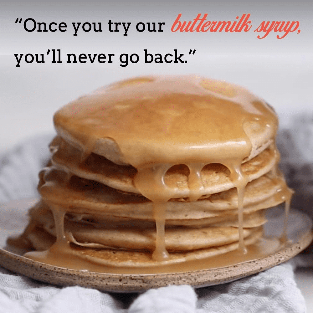 Butter Country Rich and Creamy Buttermilk Syrup | Creamy Maple Flavor | 16 fl oz/4 Pack