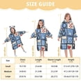 thumbnail image 4 of FORMRS Wearable Blanket Hoodie with Sleeves for Kids Cozy Flannel Sweatshirt, Black Cats and Hearts, 4 of 7