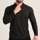 thumbnail image 5 of pstuiky camisetas de manga larga para hombre, Camisa deportiva de entrenamiento fácil para hombre, elástica, de color liso, con cuello en V y manga larga Tops de talla grande para hombre xxl, 5 of 7