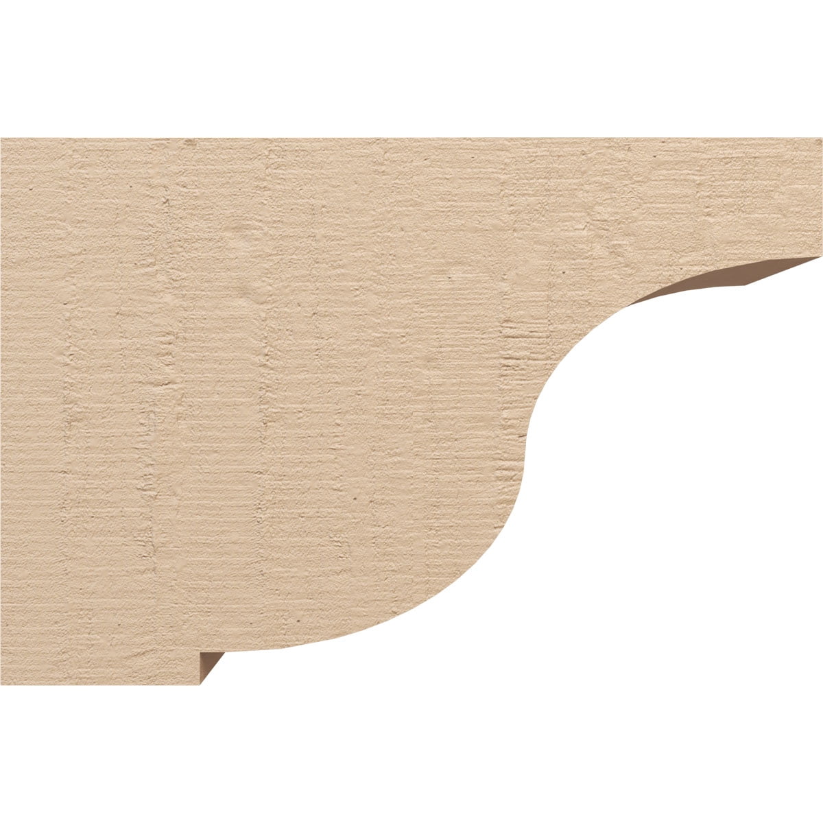 7"W x 21"D x 14"H Classic Van Buren Rough Cedar Woodgrain TimberThane Corbel, Primed Tan