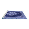 thumbnail image 2 of Ahgly Company Machine Washable Indoor Square Persian Blue Traditional Area Rugs, 7' Square, 2 of 4