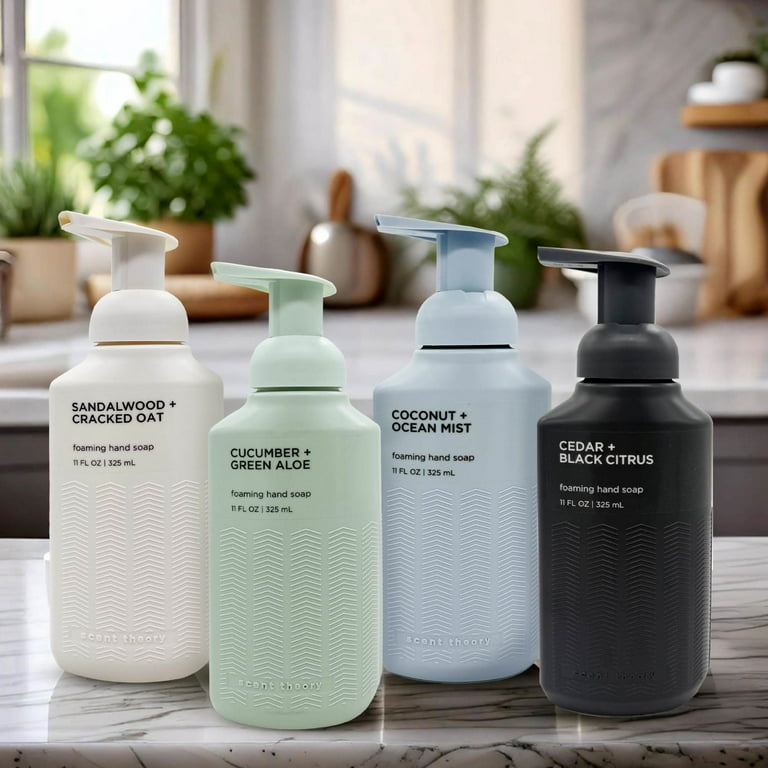 3 pack) Scent Theory Foaming Hand Soap, Cucumber and Green Aloe