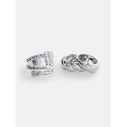No Boundaries Women’s Etched Flower Rings, 3 Pack