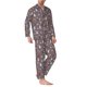 thumbnail image 2 of Fotbe Snowflake Fox Pijama de Hombre con Estampado de Manga Larga, Conjunto de 2 Piezas, Ropa de Dormir Suave y Cómoda con Bolsillos-XX-Large, 2 of 7