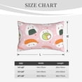 thumbnail image 6 of EasygdpCute Sushi Polyester Fiber Double-Sided Pillowcase,Super Soft,Comfortable And Luxurious Pillowcase,Not Easy To Break Or Deform- 14"X20", 6 of 9