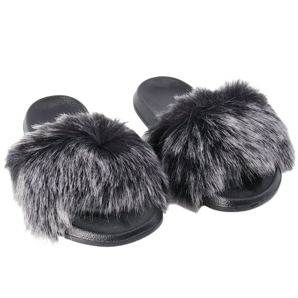 1 par de pantuflas Pantuflas de interior suaves de invierno para mujeres, niñas, damas, tamaño 7.5US, 5UK, 38.5EU, 9.6285Inch (Negro)