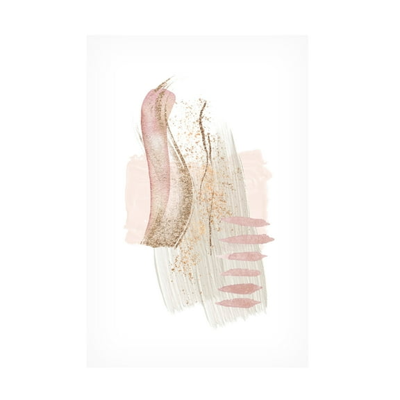 Trademark Fine Art Sally Ann Moss Mystical Pink Abstract 3 Canvas Wall Art