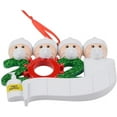 thumbnail image 6 of Personalized Quarantine Family 2020 Christmas Ornament Family Members of 4 Gifts for Grandkids Co-Workers Friends (Customize IT Yourself, Family of 5), 6 of 8