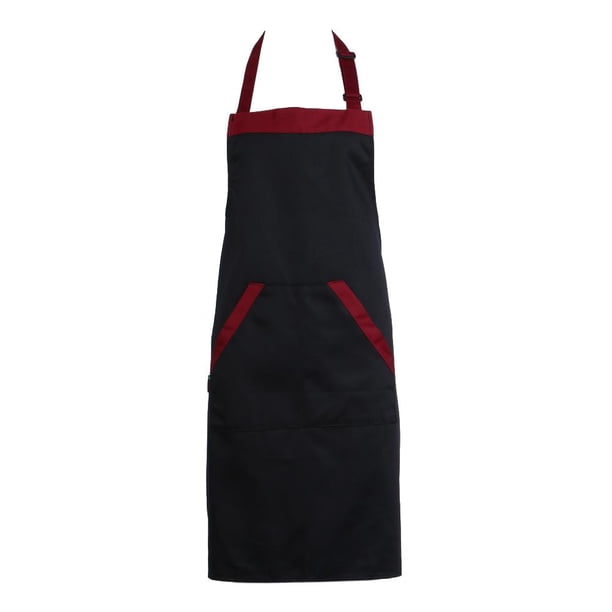 10 Piezas Venta Directa Fábrica Cuello Halter Nuevo Delantal Ropa Camarero Delantal Rojo (negro)