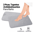 thumbnail image 2 of Tapete Baño Antideslizante Absorbente 2 Piezas Xtellar gris, 2 of 3