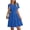 Royal Blue, variant on BTFBM Womens Spring Casual Mini Dresses Lightweight Short Sleeve V Neck Elastic Waist Cute Boho Beach Dress Pockets
