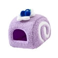 thumbnail image 4 of Cama para cobayas, casa suave para animales pequeños, acogedora y cálida, refugio de forro polar con establo Violeta, 4 of 9