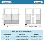 Linen Kitchen Curtains Dotted Waves Tier Curtains Tier Kitchen Living Room Bedroom Balcony 2 Panels 27x24 Inch