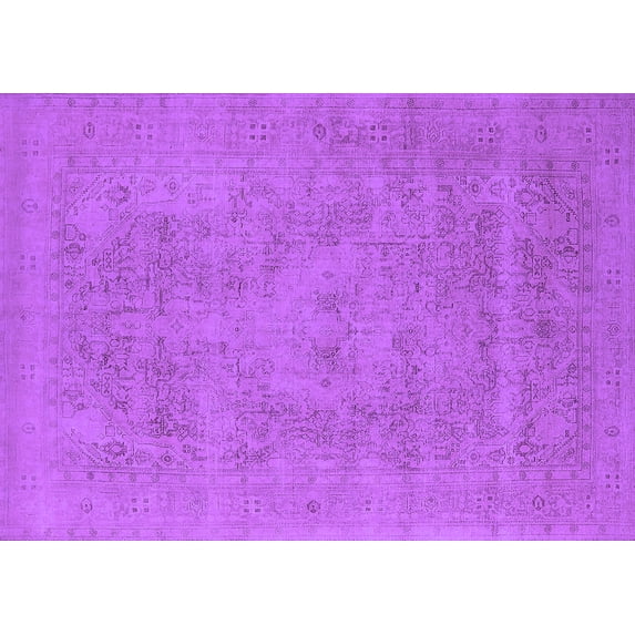 Ahgly Company Indoor Rectangle Oriental Purple Industrial Area Rugs, 3' x 5'
